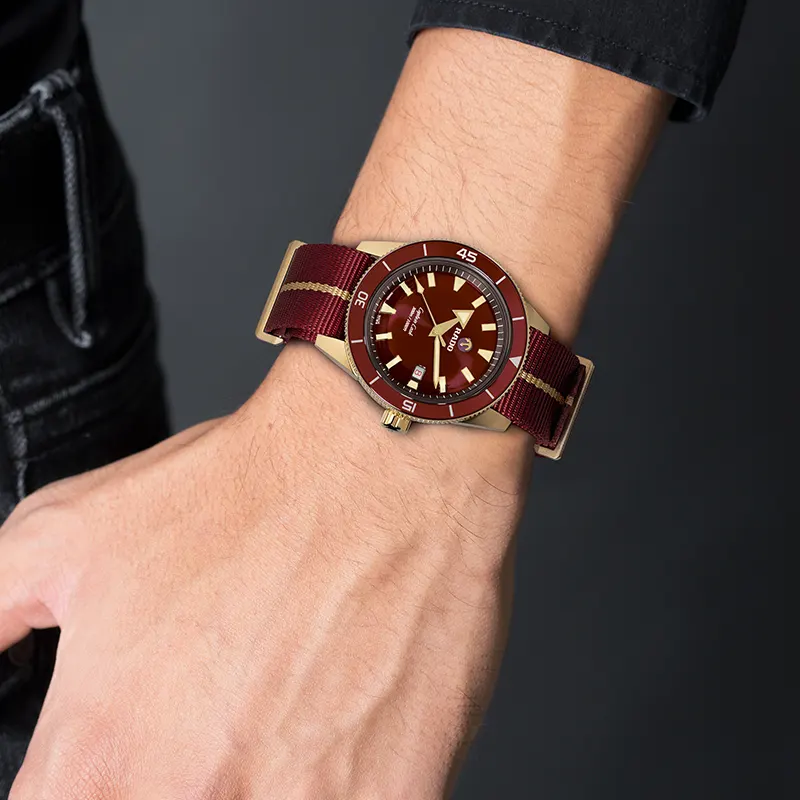 Rado Captain Cook Bronze Burgundy Dial Men's Watch- R32504407